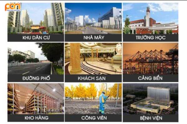 Ứng dụng của xe quét rác nhà xưởng